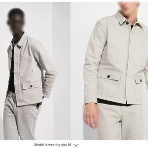 Express x Simon Spurr Stone Denim Chore Jacket